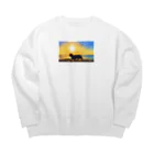 まろくんのまろくん Big Crew Neck Sweatshirt