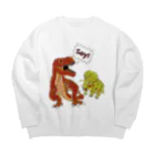 豆 乳の恐竜Soy! Big Crew Neck Sweatshirt