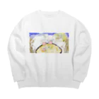 にゃじ川ぬっこの芋煮ぬこ Big Crew Neck Sweatshirt