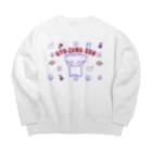 🌈キクチンのおみせやさん🌈のファンシーなぎょーざわくん（ホワイト） Big Crew Neck Sweatshirt