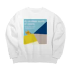 mapechiのトラネコしまお、色に埋まる Big Crew Neck Sweatshirt