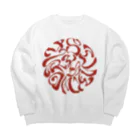 Y's Ink Works Official Shop at suzuriのRisingsun Logo Big Crew Neck Sweatshirt