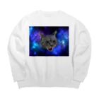 ねこあんしえるの宇宙ネチコ １ Big Crew Neck Sweatshirt