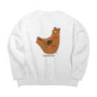 サトウノリコ*のV字バランスするクマ(いろ) Big Crew Neck Sweatshirt