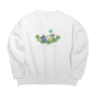 kitaooji shop SUZURI店のヤマトシジミとカタバミ Big Crew Neck Sweatshirt