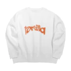 shakeのトルティーヤ tortilla オレンジ Big Crew Neck Sweatshirt