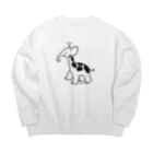 はやしろみのぞうきりん（文字なし） Big Crew Neck Sweatshirt