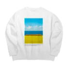 UKAWA LOVERSの青い海と黄金の棚田 Big Crew Neck Sweatshirt