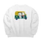 Ruchiのリクシャー　窓枠白色 Big Crew Neck Sweatshirt