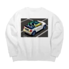 GALLERY misutawoの白のミニコンバーチブル Big Crew Neck Sweatshirt