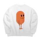 OCTOPUS_shopの名前なし_オレンジ Big Crew Neck Sweatshirt