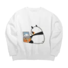 うさやのパソコンを使いこなすハイテクパンダ Big Crew Neck Sweatshirt