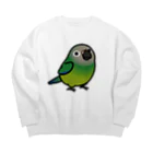 Cody the LovebirdのChubby Bird シモフリインコ Big Crew Neck Sweatshirt