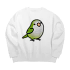 Cody the LovebirdのChubby Bird オキナインコ Big Crew Neck Sweatshirt