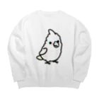 Cody the LovebirdのChubby Bird シロビタイムジオウム Big Crew Neck Sweatshirt