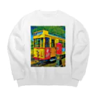 GALLERY misutawoのドイツ ハノーファーの路面電車 Big Crew Neck Sweatshirt