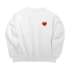 ドット絵アイテムのハート Big Crew Neck Sweatshirt