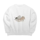 しばの伸び Big Crew Neck Sweatshirt