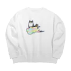 cosmicatiromの五色の雲と二匹の猫 Big Crew Neck Sweatshirt