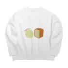 しょくぱんまん０歳のメロンパン Big Crew Neck Sweatshirt