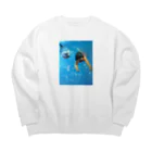 ねお！あざぽよのサメとえさ Big Crew Neck Sweatshirt