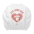 🌈キクチンのおみせやさん🌈のはーとふるなぎょーざわくん（ホワイト系） Big Crew Neck Sweatshirt