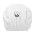 amemugi（あめむぎ）のにゃん兵衛。 Big Crew Neck Sweatshirt