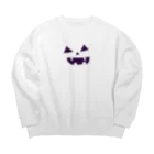 ゆずずショップのハロウィンおばけカボチャ🎃 Big Crew Neck Sweatshirt