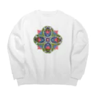 点描曼荼羅の世界の宇宙へ繋がる点描曼荼羅  Big Crew Neck Sweatshirt