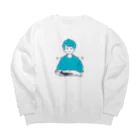 なのらのこぼすくん Big Crew Neck Sweatshirt