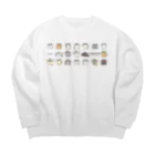 でぶニャンズのでぶニャンズ大集合 Big Crew Neck Sweatshirt