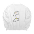 世界あの猫この猫のプリン食べよう Big Crew Neck Sweatshirt