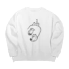 mahoroの猫zzz Big Crew Neck Sweatshirt