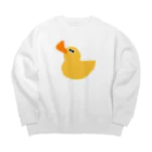 まんまるしょっぷのぷーぷーダック Big Crew Neck Sweatshirt