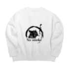 chicodeza by suzuriのNo smokeフレブル Big Crew Neck Sweatshirt