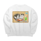 Ａｔｅｌｉｅｒ　Ｈｅｕｒｅｕｘのカフェネコ・昭和レトロ〈ナポリタンとクリームソーダ〉 Big Crew Neck Sweatshirt