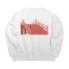 Amiの狐の赤太鼓橋 Big Crew Neck Sweatshirt