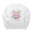 Anela’Eheuの天使のうさぎハピバニちゃん Big Crew Neck Sweatshirt