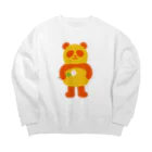 のんつ屋のあったかパンダ Big Crew Neck Sweatshirt