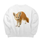 いきもの大好き！ほほえみフレンズのキツネのフェネックです。 Big Crew Neck Sweatshirt