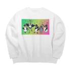 penguininkoのHappiness dancing グラデversion③ Big Crew Neck Sweatshirt