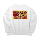 あしたのひまわりの茶トラの王子さま Big Crew Neck Sweatshirt