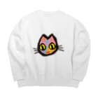 まみおデザインのカラフルニャンコ Big Crew Neck Sweatshirt