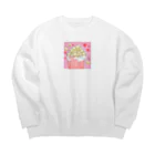 hinamaru☆shopのポップコーンねこちゃん😸 Big Crew Neck Sweatshirt