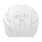 ne runのありがたい犬 Big Crew Neck Sweatshirt