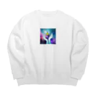 ガマクチのCAUTION IN OUTER SPACE Big Crew Neck Sweatshirt