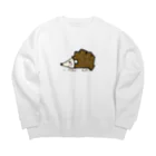 ほっこりさよっち。のほっこりハリネズミ Big Crew Neck Sweatshirt