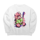 tachikawaのayashiieki Big Crew Neck Sweatshirt