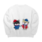 黒柴の梅吉でやんすのがんばろう！ Big Crew Neck Sweatshirt