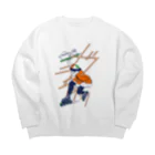 しまはらゆうきのチャ・CHA・ちゃ・茉莉花茶 Big Crew Neck Sweatshirt